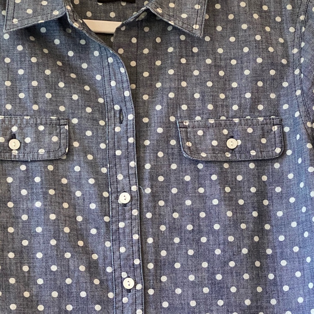 Denim dotted dress!